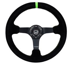 NRG Deep Dish Steering Wheels with Solid Spokes RST-036MB-S-GN