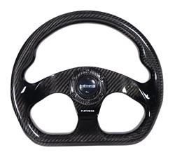 NRG Carbon Fiber Flat Bottom Steering Wheels ST-009CF/BK