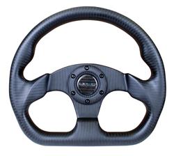 NRG Carbon Fiber Flat Bottom Steering Wheels ST-009CF/MB