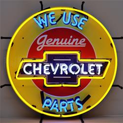Chevy Genuine Parts Neon Sign 5CHVBK