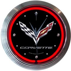 Corvette C7 Neon Clock 8CORV7