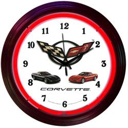 Corvette C5 Neon Clock 8CORVX