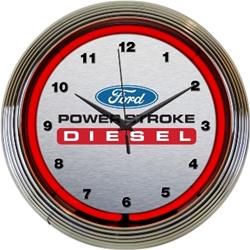 Ford Powerstroke Diesel Neon Clock 8FRDPS