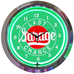 Last Chance Garage Neon Clock 8LASTX