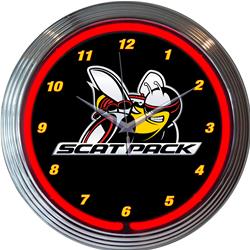 Scat Pack Logo Neon Clock 8SCATB