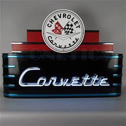 Corvette Art Deco Neon Sign