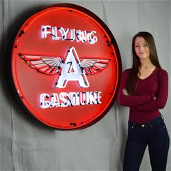 Flying A Gasoline 36 in. Diameter Neon Sign