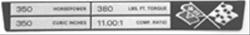 Trim Parts Engine Data Plates for 1969-1970 CORVETTE - 5903