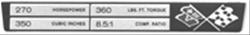 Trim Parts Engine Data Plates for 1971 CORVETTE - 5907