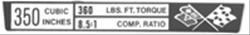 Trim Parts Engine Data Plates for 1972 CORVETTE - 5911