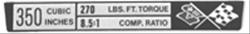 Trim Parts Engine Data Plates for 1973-1974 CORVETTE - 5914