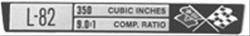 Trim Parts Engine Data Plates for 1975-1976 CORVETTE - 5919