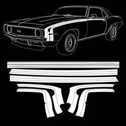 Trim Parts - Vehicle Graphics, Stripes and Stencils for 1969 CAMARO - TPG-6737