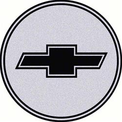 2-1//2 IROC Wheel Center Cap Emblem Chrome Z28 Logo on a Black Background
