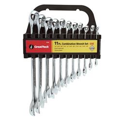 GreatNeck 11-Piece Combination SAE Wrench Sets 51004