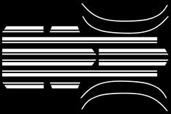 RESTOPARTS® Manufactured Body Stripe Decals for 1967 CHEVELLE - 3913933
