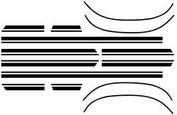 RESTOPARTS® Manufactured Body Stripe Decals for 1967 CHEVELLE - 3913936