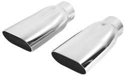OVAL Chrome Exhaust Tailpipe 40-52mm S/Steel fits RENAULT CAPTUR CT1A 