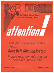 RESTOPARTS Supplied Seat Belt Components CH30028
