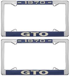 RESTOPARTS Manufactured - License Plate Frames for 1970 GTO, LEMANS, TEMPEST - CRG0030