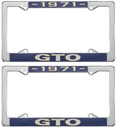 RESTOPARTS Manufactured - License Plate Frames for 1971 GTO, LEMANS - CRG0035
