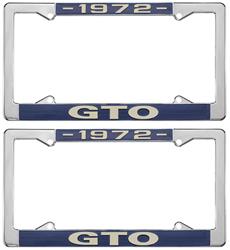 RESTOPARTS Manufactured - License Plate Frames for 1972 GTO, LEMANS - CRG0040