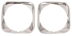 RESTOPARTS® Manufactured Headlight Bezels for 1971 CHEVELLE, EL CAMINO - HLB7101