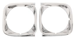 RESTOPARTS® Manufactured Headlight Bezels for 1972 CHEVELLE, EL CAMINO - HLB7201