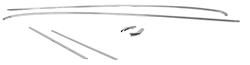 RESTOPARTS® Manufactured Roof Drip Moldings for 1968-1972 GTO, LEMANS, 1968-1970 TEMPEST - NN5629E