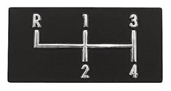 RESTOPARTS® Manufactured 4-Speed Console Shift Plate Emblems for 1968-1972 CHEVELLE, EL CAMINO, 1971-1972 MONTE CARLO - SPP4580