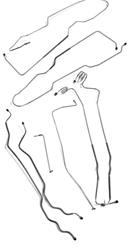 The Stop Shop - Brake Lines, Direct Fit for 1973-1974 BLAZER, 1973-1980 JIMMY, 1975-1980 K5 BLAZER - T1973JG