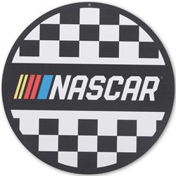 NASCAR Checkered Round Metal Sign 90232088