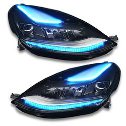 Oracle Tesla Model 3 Dynamic ColorSHIFT Headlight DRL Upgrades for 2021-2023 3 - 1473-332