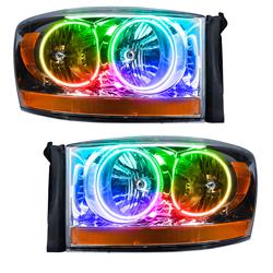 Oracle ColorSHIFT Halo Headlights for 2006 RAM 1500, RAM 2500, RAM 3500 - 7032-330