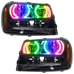 Oracle ColorSHIFT Halo Headlights for 2002-2009 TRAILBLAZER, 2002-2006 TRAILBLAZER EXT - 8168-330
