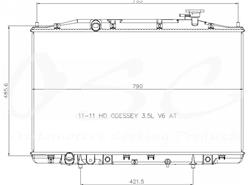 OSC Automotive Radiators for 2011-2017 ODYSSEY - 13208