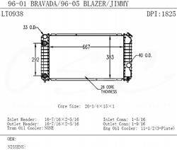 OSC Automotive Radiators 1825