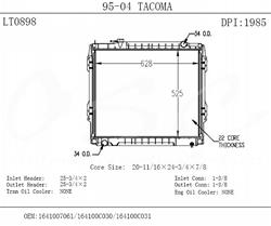 OSC Automotive Radiators for 1995-2004 TACOMA - 1985
