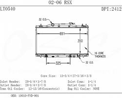 OSC Automotive Radiators for 2002-2006 RSX - 2412