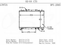 OSC Automotive Radiators for 2003-2004 CTS - 2565