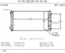 OSC Automotive Radiators for 2006-2009 G6 - 2851