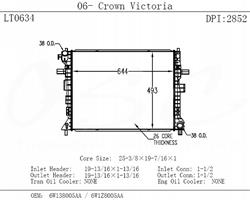 OSC Automotive Radiators for 2006-2011 CROWN VICTORIA, GRAND MARQUIS, TOWN CAR - 2852