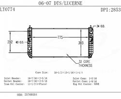 OSC Automotive Radiators for 2006-2011 DTS, LUCERNE - 2853