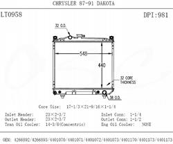 OSC Automotive Radiators for 1987-1999 DAKOTA - 981