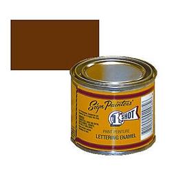 1 Shot Lettering Enamel 0.5 pint Gloss Brown 114L-HP