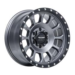 Pro Comp 34 Series Rockwell Matte Graphite Wheels with Black Simulated Beadlocks 17x8.5