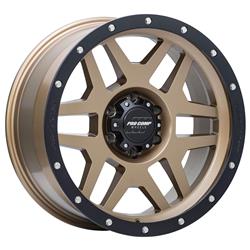 Pro Comp 41 Series Phaser Matte Bronze Wheels with Black Simulated Beadlocks 17x9