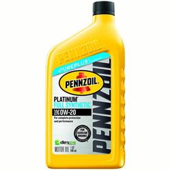 0w20 Pennzoil Platinum Motor Oil with PurePlus Technology PENZ020S