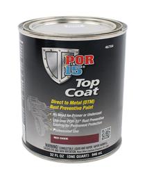 POR-15 Top Coat Paint 1 Quart Flat Red 46704