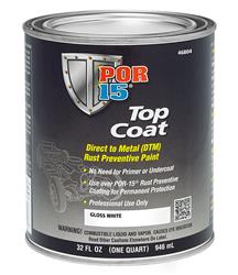 POR-15 Top Coat Paint 1 Quart Gloss White 46804